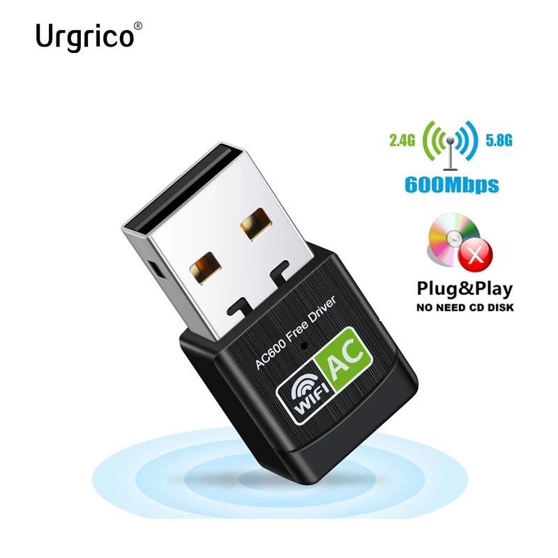 Urgrico USB  , 600Mbps   2.4G 5Ghz ׳, USB  ̴ PC AC  ű,   Ʈũ ī